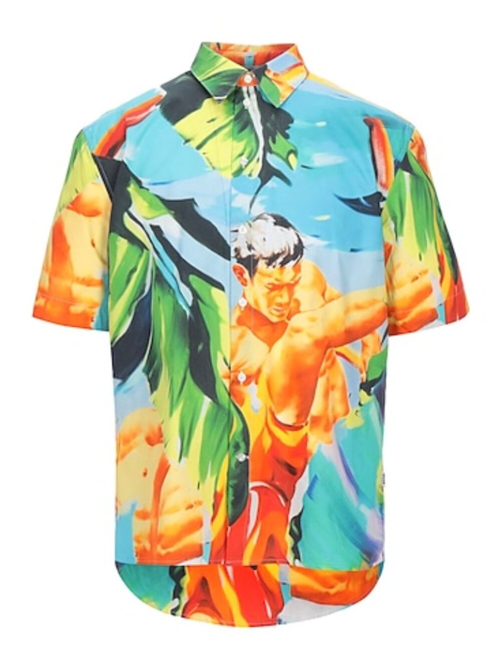 MSGM 2840ME20A Multicolor Graphic Art Print Short Sleeve Shirt NWT– New With Tag